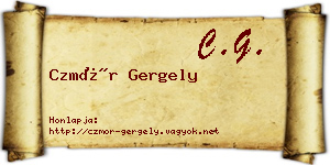 Czmór Gergely névjegykártya