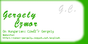 gergely czmor business card